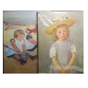 Pair Of Soft Pastel Paintings Spring And Summer Decor Coastal Home